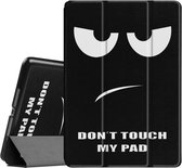 iPad hoes 2018 Don't Touch Me - iPad hoes 2017 - iPad hoes 6e generatie trifold case- iPad 2018 hoes - iPad 2017 hoes -Hoes iPad 2018 book case smart cover - Ntech