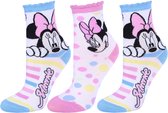 3x Roze-blauwe meisjes sokken Minnie Mouse DISNEY / MAAT 23-26