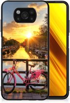 Coque de téléphone Xiaomi Paco X3 | Make X3 Pro Case avec canaux Black Edge Amsterdam