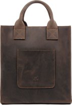 Bruin Echt Leren Tote Bag - The Republic, Dames tas, handtas