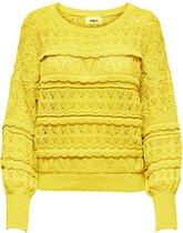 Only Trui Onlalaia Life L/s Boatneck Pullover Knt 15250792 Straw/w Melange Dames Maat - XS
