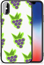 Smartphone Hoesje iPhone X | Xs TPU Bumper met Zwarte rand Druiven