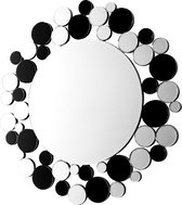 Wall mirror bubble 1925 silver / black