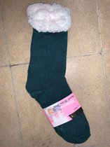 Comfy huissokken - one size - 36-41 -donkergroen