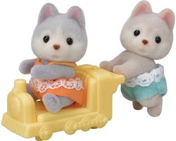 foto van Sylvanian Families 5638 Tweeling Husky-fluweelzachte speelfiguren