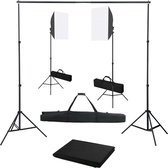 Everest Fotostudioset met softboxlampen en achtergrond