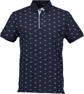Blue Seven heren poloshirt 321114 navy print - 3XL