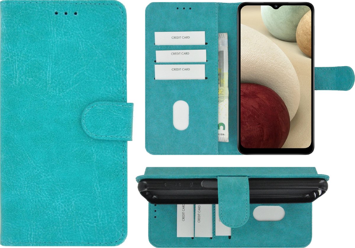 Hoesje Geschikt voor Samsung Galaxy A13 5G - Book Case Wallet Turquoise Cover
