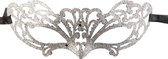 Carnival Toys Verkleedmasker Elegant Dames Zilver One-size