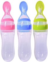 Baby fles met lepel - Groen- 90ML