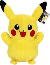 Pikachu 45 cm Pokemon XXL Pluche Knuffel | Groot Speelgoed voor kinderen - Grote Pokemon Pikachu Knuffel Toy XL ( Tomy ) bekend van de Pokemon Kaarten