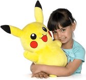 Pikachu Pluche Knuffel 50 cm Pokemon XL | Groot Speelgoed voor kinderen - Grote Pokémon Pikachu Knuffel Toy XL ( Tomy ) bekend van de Pokemon Kaarten!