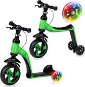 MoMi Elios 2in1 Loopfiets - Balance Bike - Kinderstep - Groen