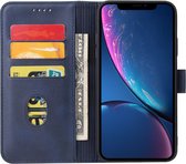 Smartphonica iPhone Xr leren hoesje met lipje - Blauw / Kunstleer / Book Case geschikt voor Apple iPhone XR