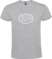 Grijs t-shirt met 'Girl Power / GRL PWR'  print Wit  size S