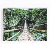 Art for the Home | Jungle Loopbrug - Canvas - 75x100 cm