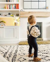 Little koekies - Luxe maillots met bretels Charcoal -  0-12 maanden - babymode - hippe baby - kraamcadeau