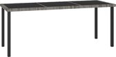 Furnibella - Tuintafel 180x70x73 cm poly rattan grijs