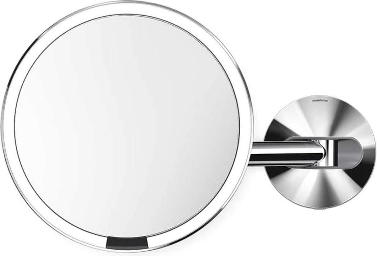 Sensor Spiegel, met Wandbevestiging, 20 cm, Zilver - Simplehuman