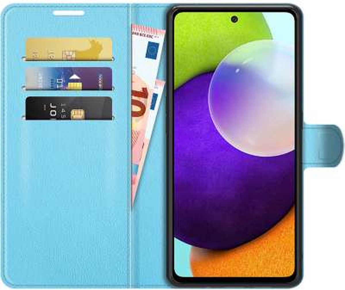 Samsung Galaxy A33 Book Wallet Case Texture - Blauw