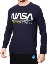 Nasa heren t-shirt - donkerblauw - Maat S