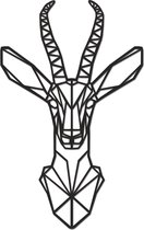 Hout-Kado - Antilope - Medium - Zwart - Geometrische dieren en vormen - Hout - Lasergesneden