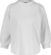 TAIFUN Dames Shirt met glittereffect Offwhite Melange-48