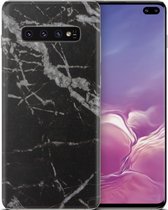 dskinz Telefoonsticker Back Skin for Samsung Galaxy S10 Black Marble