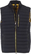 CASA MODA comfort fit bodywarmer (middeldik) - blauw met gele ritsen -  Maat: M