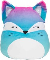 Squishmallow Knuffel - 30CM - Vickie the Pink Blue Fox - Incl. Adoptiecertificaat