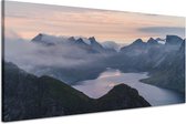 Schilderij - Fjord in Noorwegen, Prachtig vergezicht, premium Print