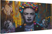 Schilderij - Frida Kahlo - Mexicaanse kunstschilderes, Premium Print