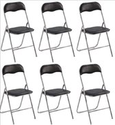 52x Klapstoel Premium Mangaleye Grijs-Zwart / Handige bijzetstoel / Bouw / Vouwstoel Inklapbaar/ B2B
