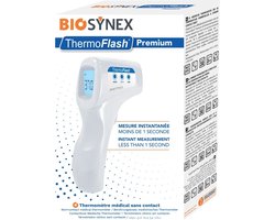 Biosynex Thermoflash Premium - Infrarood Voorhoofdthermometer - Contactloze Medische Thermometer - Snelle Meting in 1 Seconde - Voor Mensen en Oppervlakken