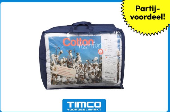 Couette d'été confort en coton - 100% coton - Une place - 240x200 cm - Blanc