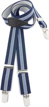 Sir Redman - kinderbretels - 100% made in NL, - blauwe streep - blauw / wit