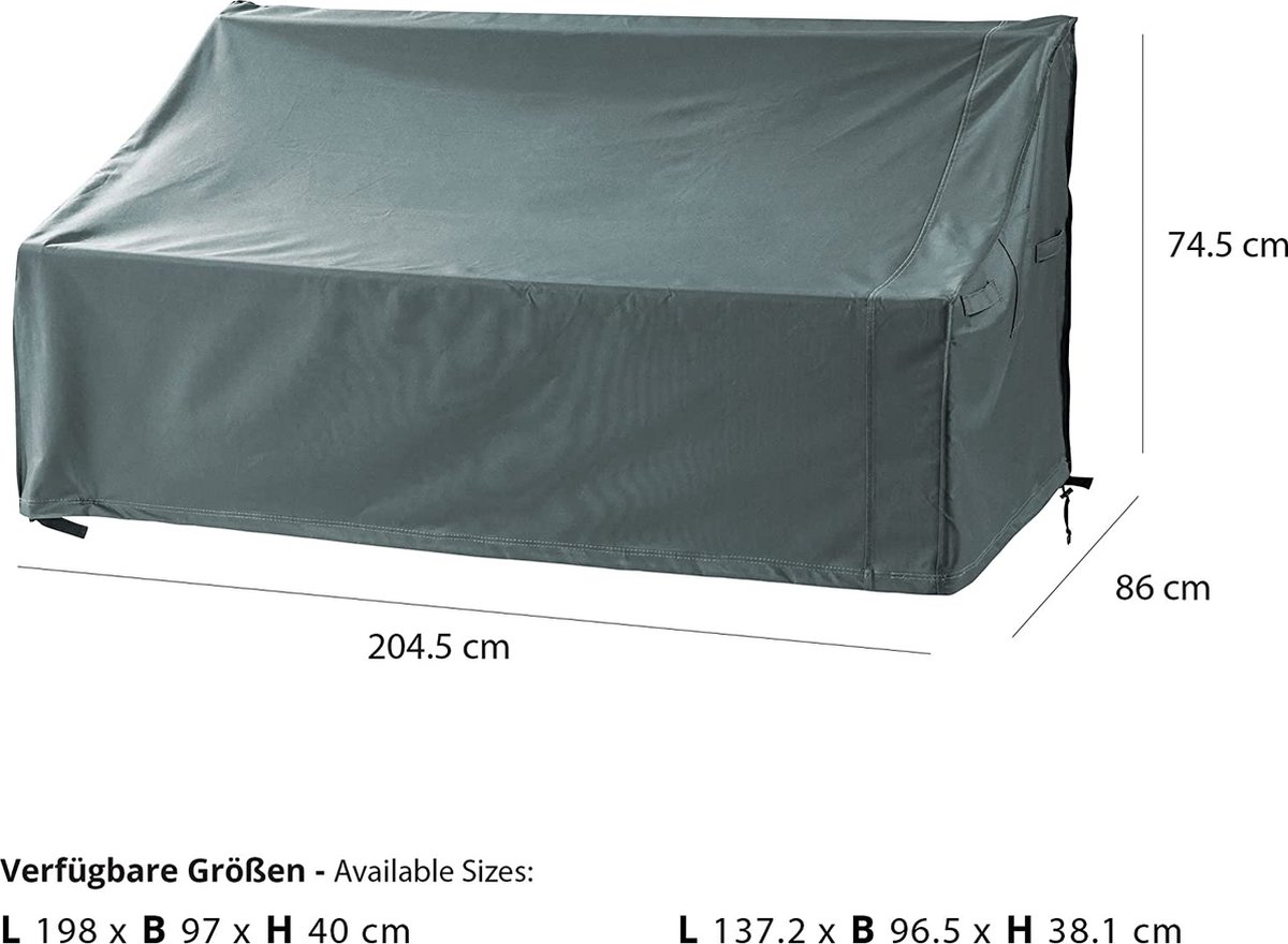 AWNIC Beschermhoes voor buiten, waterdicht, beschermhoes voor tuinmeubelen, afdekking voor tuinbank, 420D Oxford, uv-bestendig en scheurvast, 210 x 120 x 71 cm AWNIC Beschermhoes voor buiten, waterdicht, beschermhoes voor tuinmeubelen, afdekking voor tuinbank, 420D Oxford, uv-bestendig en scheurvast, 210 x 120 x 71 cm