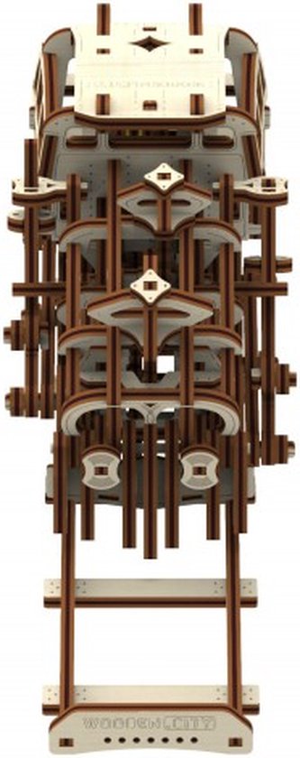 WOODEN.CITY Wooden Model Kit for Building, Wooden Express Tender with Rails, Mechanical, Birthday, Teenagers and Adults, 3D Puzzle, DIY Toy, Laser Cut