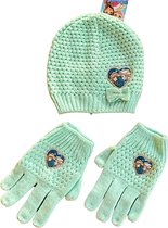 Disney Frozen set - Muts+Handschoenen+Colsjaal - Groen - Maat 52 cm (±3-6 jaar)