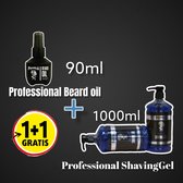 PARANOIAA PROFESSIONAL Shaving Gel pro skin 1000ml +  aftershave  chill perfume gratis