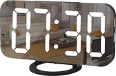 IGOODS - Digitale Wekker - Digitale LED klok - LED Alarmklok - Spiegel - Zwart - AEB00100