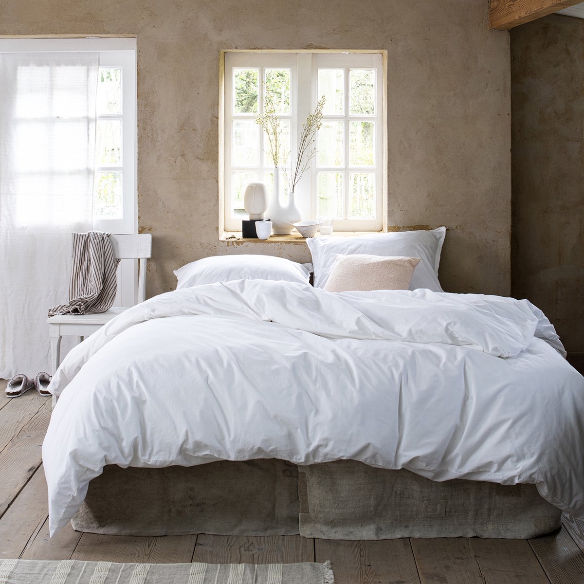 Cinderella Moon Dekbedovertrek - 2 persoons - Katoen - Lits-jumeaux - 240 x 200/220 cm - Wit + 2 kussenslopen 60x70 White