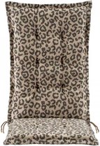 Madison Tuinstoelkussen hoge rug 50x123 cm Leopard taupe