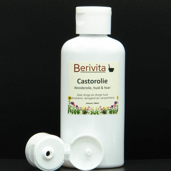 Castor Olie, Wonderolie 100ml - Pure en Koudgeperste Castorolie - Huidolie en Haarolie - Berivita
