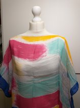 Dames strandtuniek Coretta blauw one size strandjurk beachdress jurk