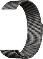Geschikt voor Apple Watch Bandje Donker Grijs Series 1/2/3/4/5/6/SE/7 38/40/41 mm - iWatch Milanees Polsband Luxe Milanese Loop - Roestvrij staal - Magneet Sluiting