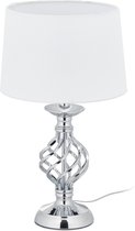 Relaxdays tafellamp touch - nachtkastlamp E14 - schemerlamp - modern design - zilver