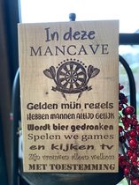 Tekstbord in de mancave Darten / vaderdag / cadeau