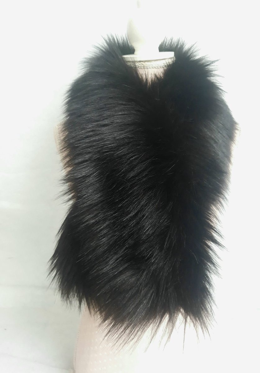 sy soul young Dames bontkraag bontkraag kunstbont winter sjaal warm vossenbont kraag wegwerp verpakking, 120