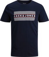 Jack & Jones Junior T-shirt Jjecorp Logo Tee Ss O-neck Noos Jn 12152730 Navy Blazer Stripes